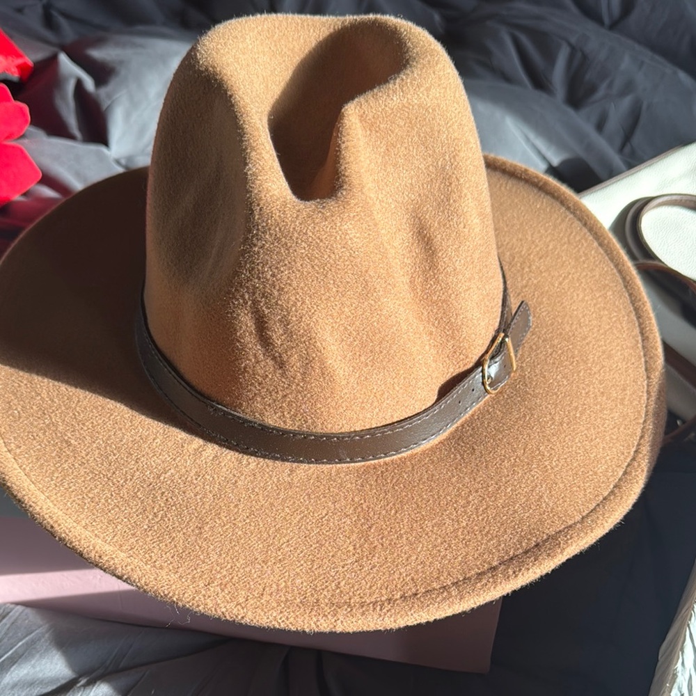 Camel Wool Fedora Hat